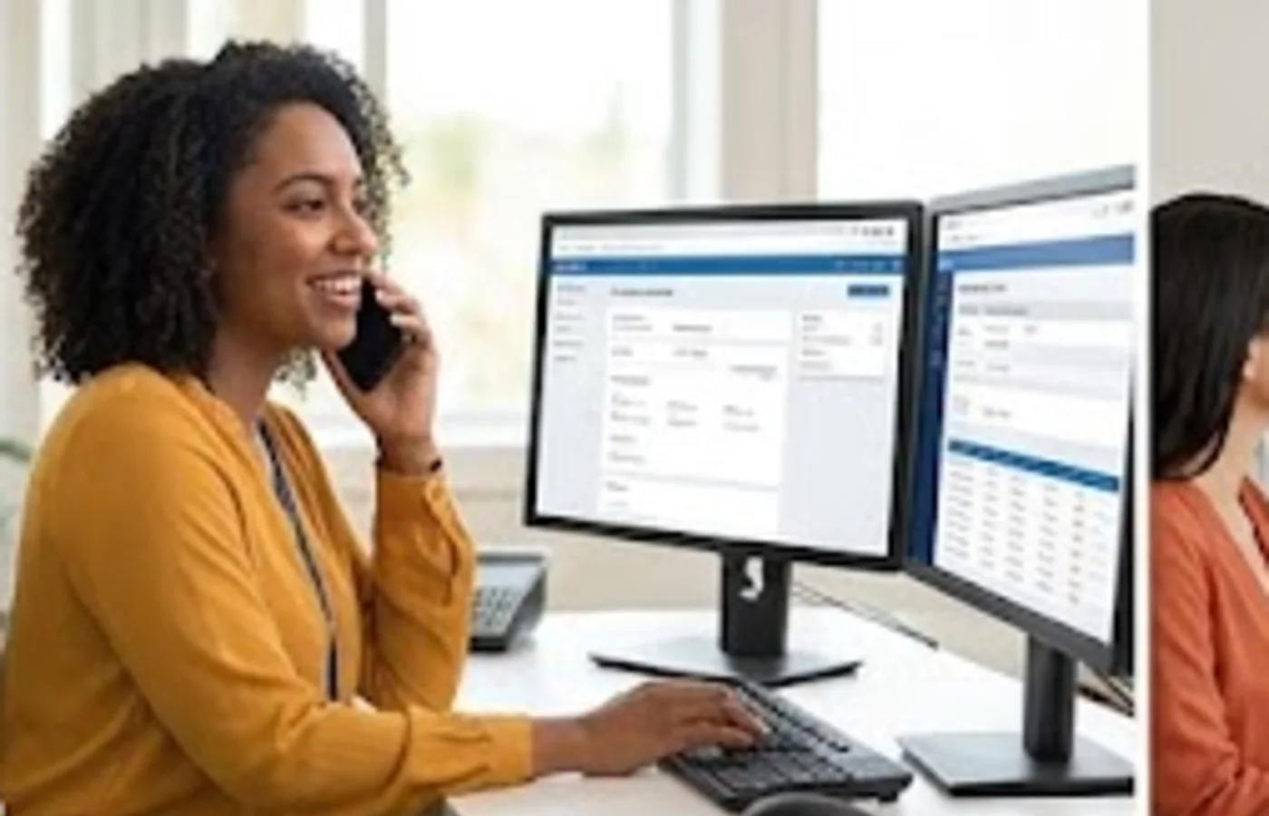 Revenue cycle specialist working in a billing system